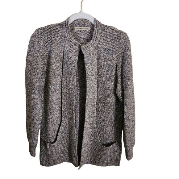 Simply Natural Linda Ebel Tan Peruvian Alpaca Open Front Cardigan Sweater OS - Picture 2 of 8